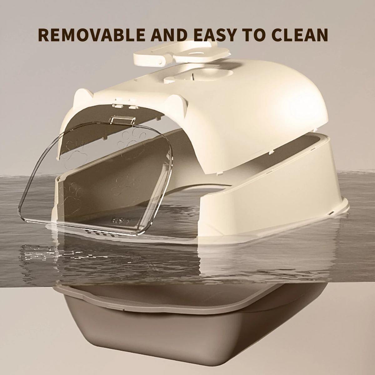 Portable Handheld Cat Litter Box with Open Design and Large Interior