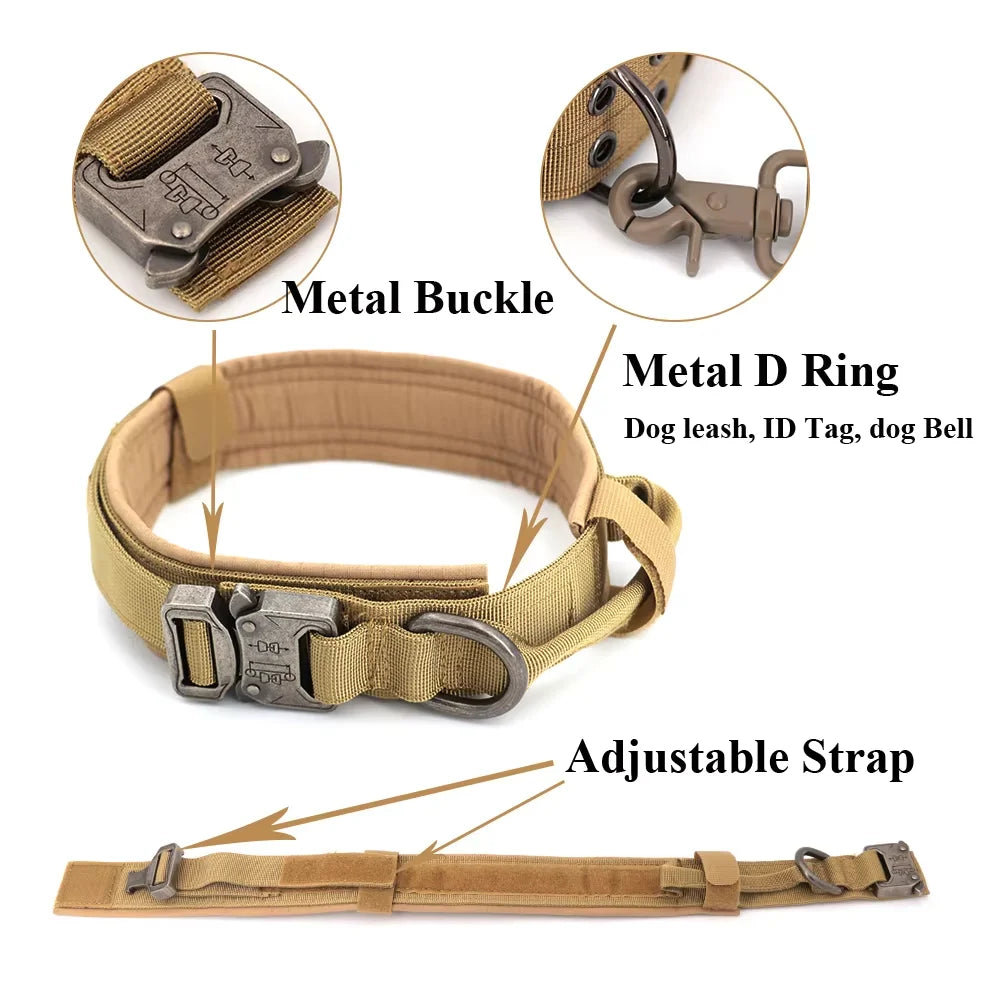 Adjustable Dog Training Collar with Control Handle and Leash Set
