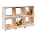 Six-Compartment Chicken Nesting Box for Backyard Egg Laying