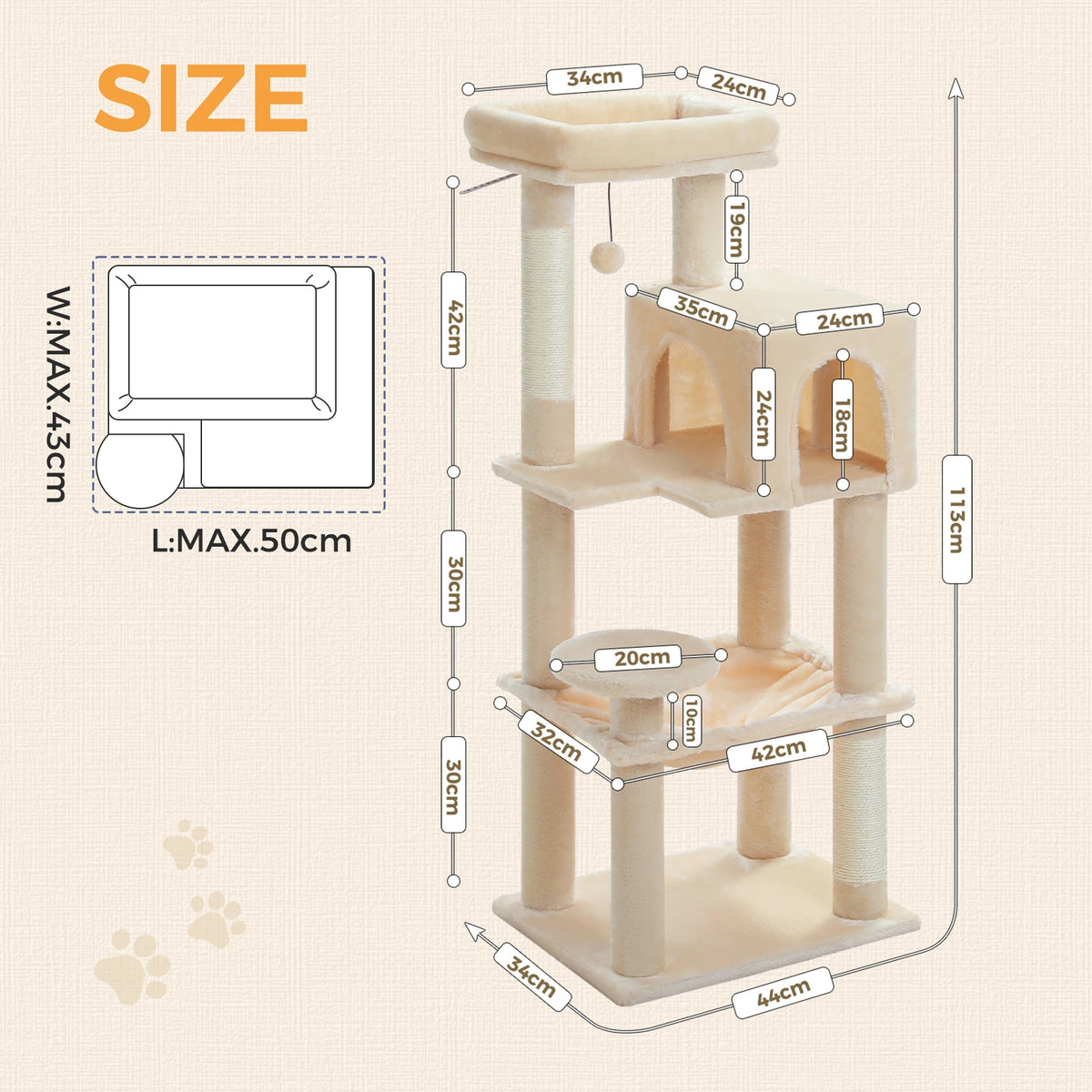 A Five-Level Indoor Cat Tower Built for Climbing, Scratching, and Napping