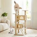 Multi-Level Indoor Cat Tree with Condos and Sisal Scratching Posts