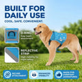 Dog Cooling Vest Harness with Freezer Packs for Hot Weather Walks