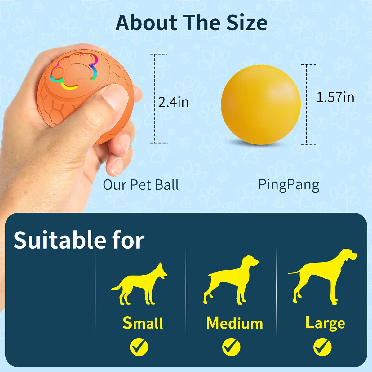 Motion-Activated Dog Ball with Two Interactive Play Modes