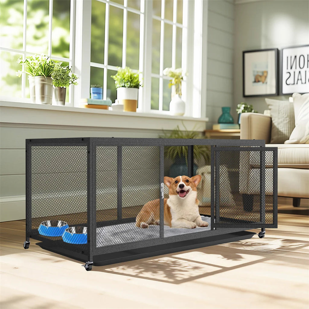 Wheeled Chicken Coop with water-ready Cover and Slide-Out Tray