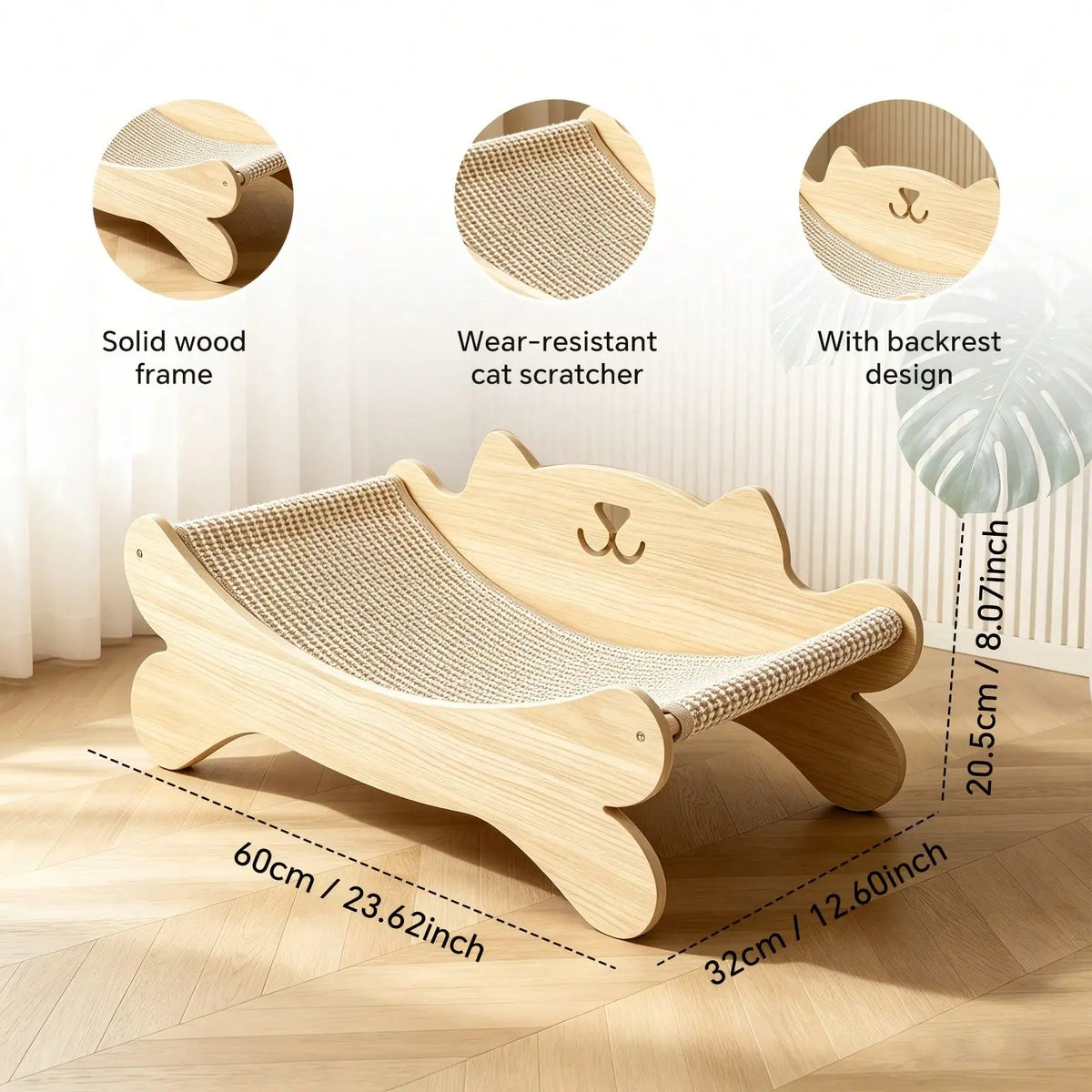 Natural Sisal Cat Scratching Post and Indoor Lounging Chair