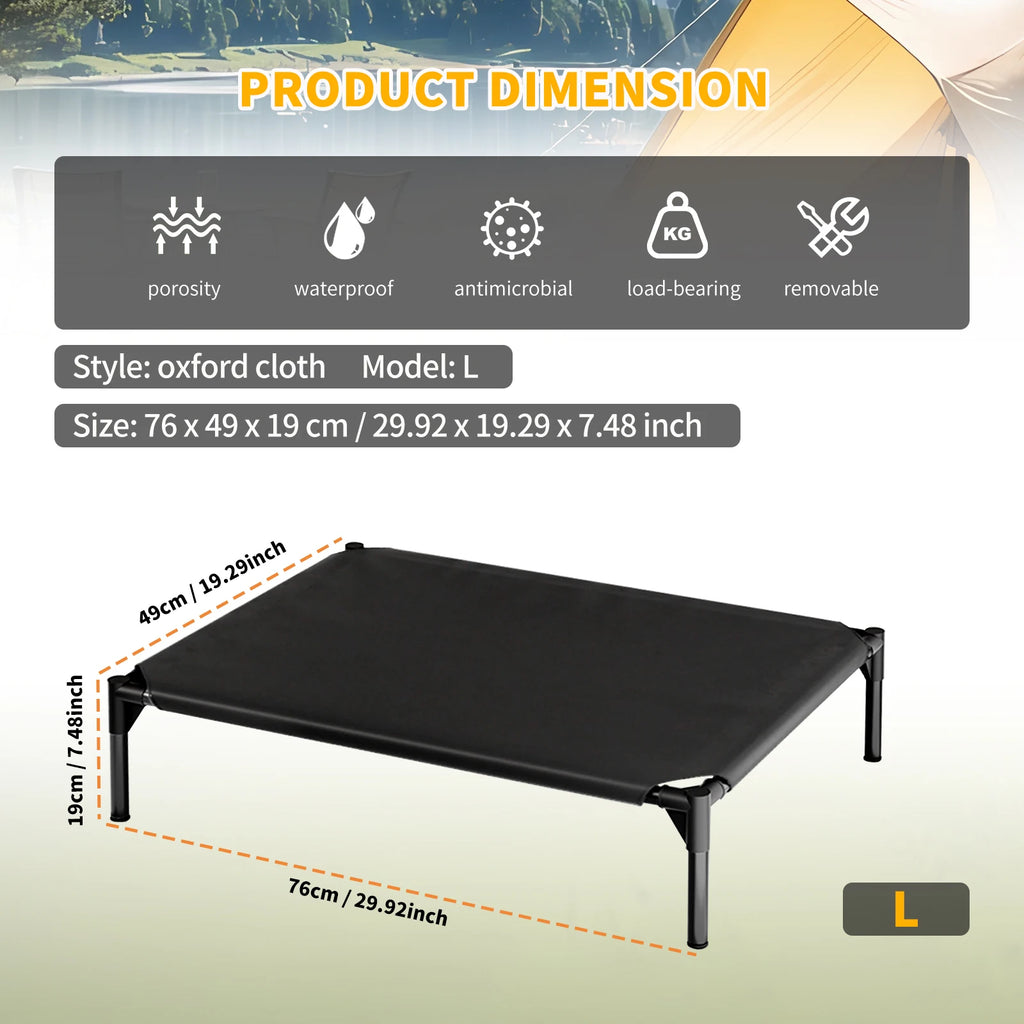 Elevated Pet Bed with Breathable Mesh for Indoor and Outdoor Rest