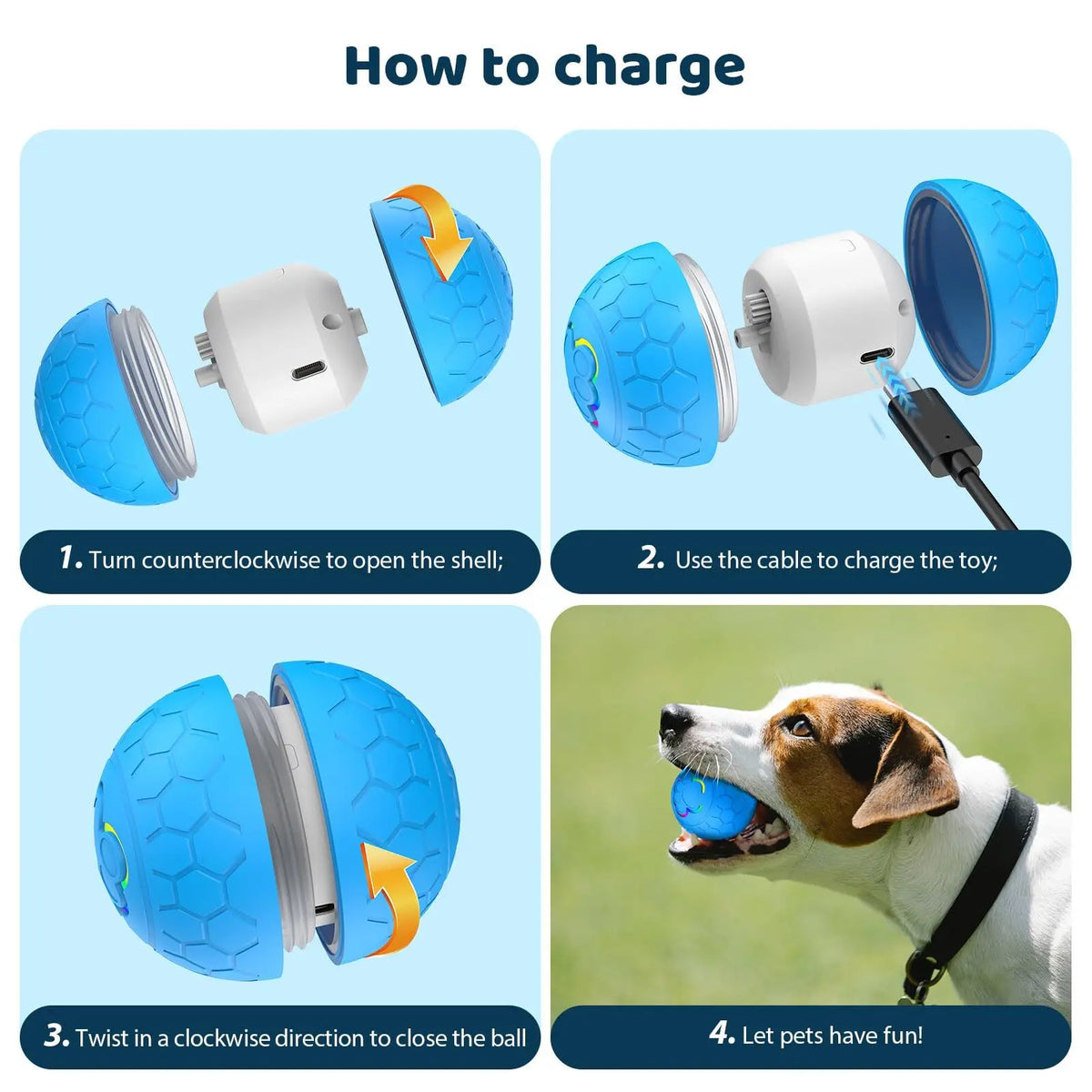 Motion-Activated Dog Ball with Two Interactive Play Modes