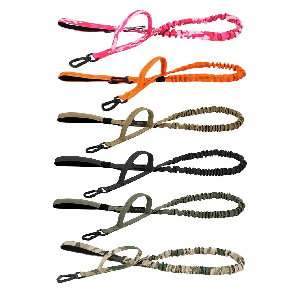 Dual-Handle Bungee Dog Leash for Training and Crowded Walks