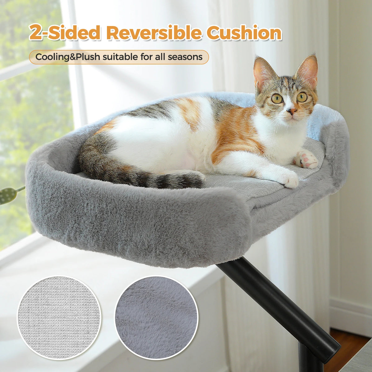 360° Rotatable Cat Desk Bed with Adjustable Clamp Mount