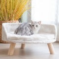 Raised Cat Bed for Small to Medium Pets with Removable Cushion