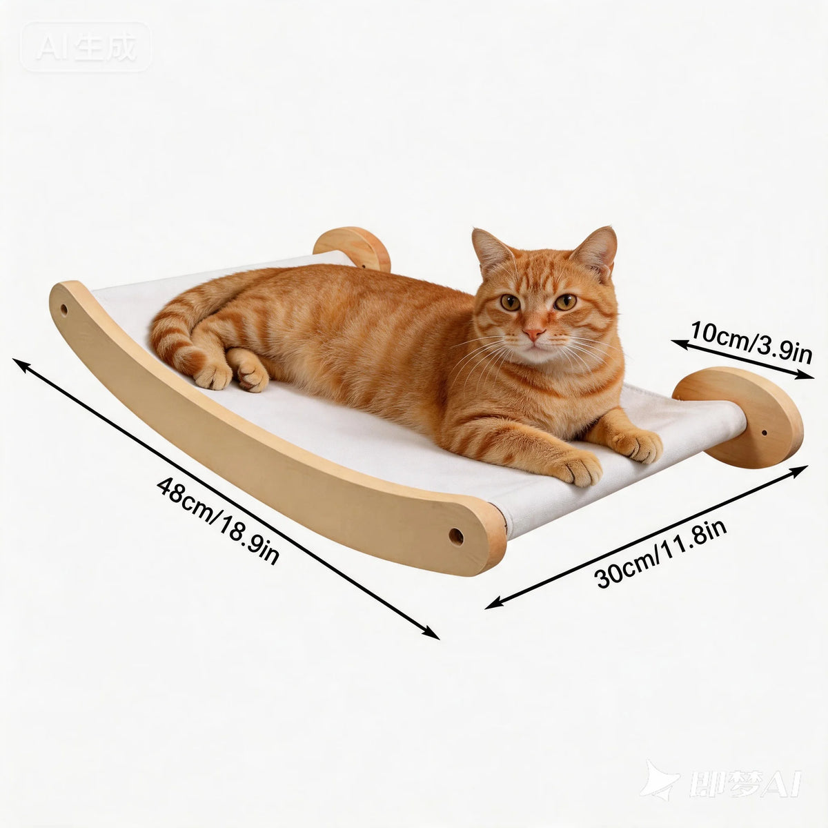 Wall-Mounted Cat Hammock and Stairway for Vertical Territory
