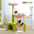 Flower-Shaped Cat Tower with Hammock, Condo, and Scratching Posts