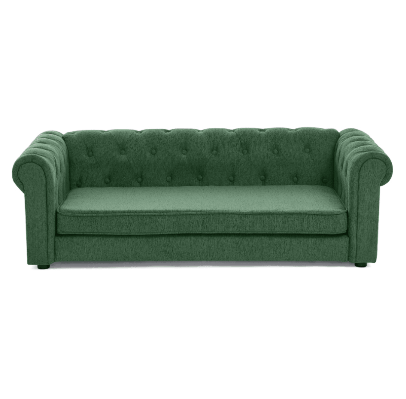 Ultra-Large Beige Pet Sofa with Elevated Dog Bed and Solid furniture-style Legs