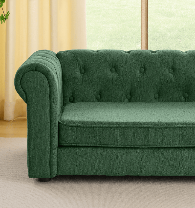 Ultra-Large Beige Pet Sofa with Elevated Dog Bed and Solid furniture-style Legs