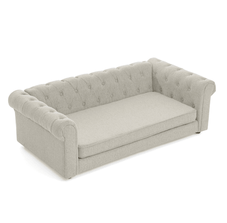 Ultra-Large Beige Pet Sofa with Elevated Dog Bed and Solid furniture-style Legs