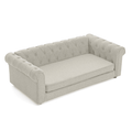 Ultra-Large Beige Pet Sofa with Elevated Dog Bed and Solid furniture-style Legs