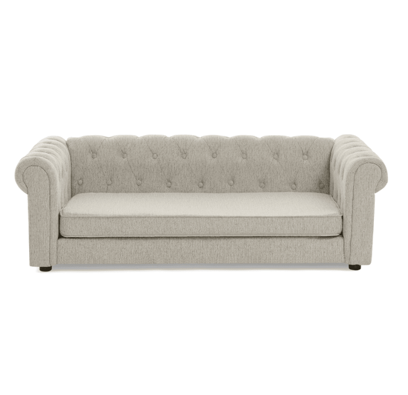 Ultra-Large Beige Pet Sofa with Elevated Dog Bed and Solid furniture-style Legs