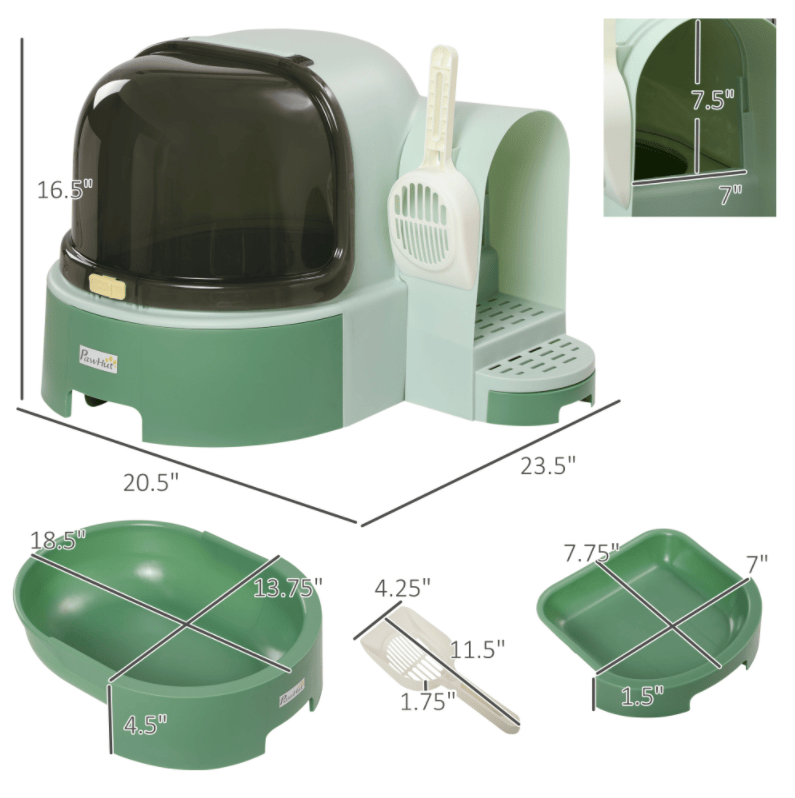 Closed-Type Cat Litter Box with UV Sterilization and Odor Control