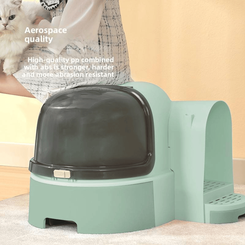 Closed-Type Cat Litter Box with UV Sterilization and Odor Control