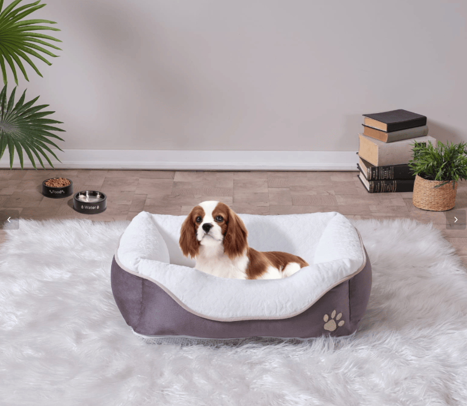 Plush Pet Bed with Anti-Slip Base –