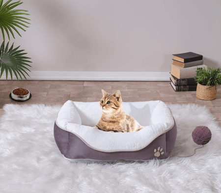 Plush Pet Bed with Anti-Slip Base –