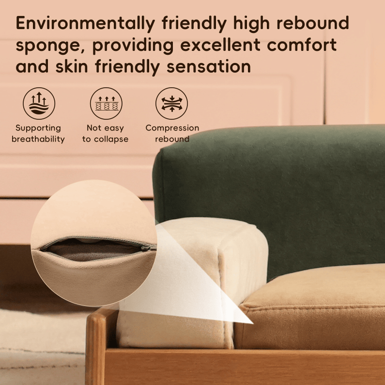 Modern furniture-style Pet Bed with Oak Veneer and Removable Cushion for Medium to Large Dogs