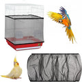 everyday & Lightweight Adjustable Seed Catcher Net Cover for Bird Cages