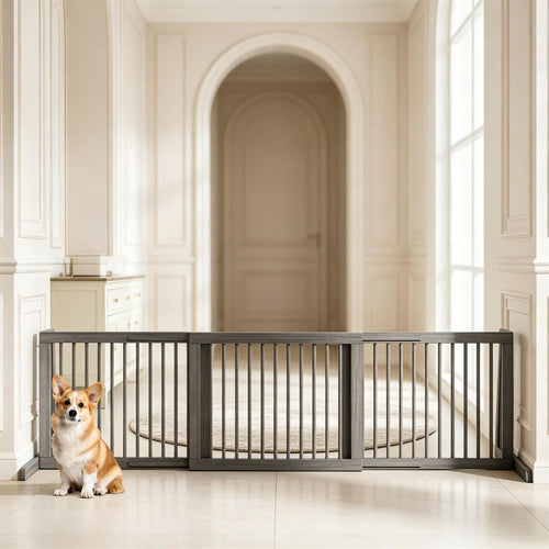 Adjustable Expandable furniture-style Pet Gate, 22" Freestanding Safety Fence – image 1