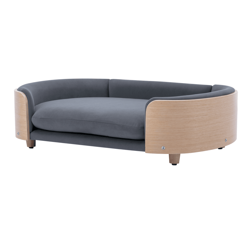 American-Style Elevated Dog Bed Sofa with Solid furniture-style Legs and Velvet Cushion