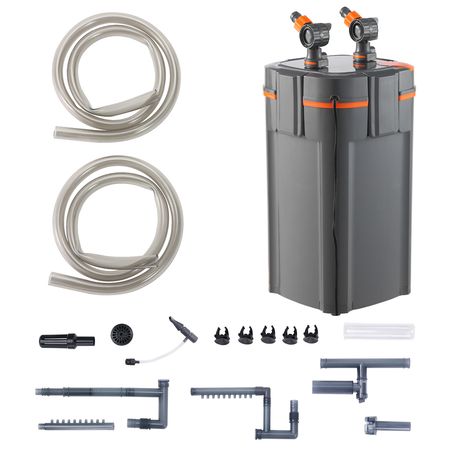Quiet 3-Stage Canister Filter with Timed UV for Fish and Turtle Tanks