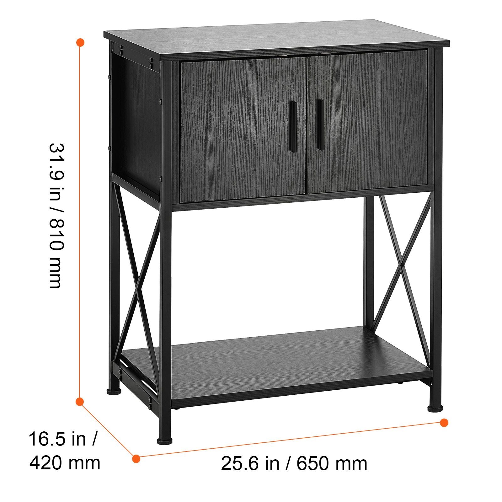 Stylish 20-Gallon Aquarium Stand with Built-In Power Strip
