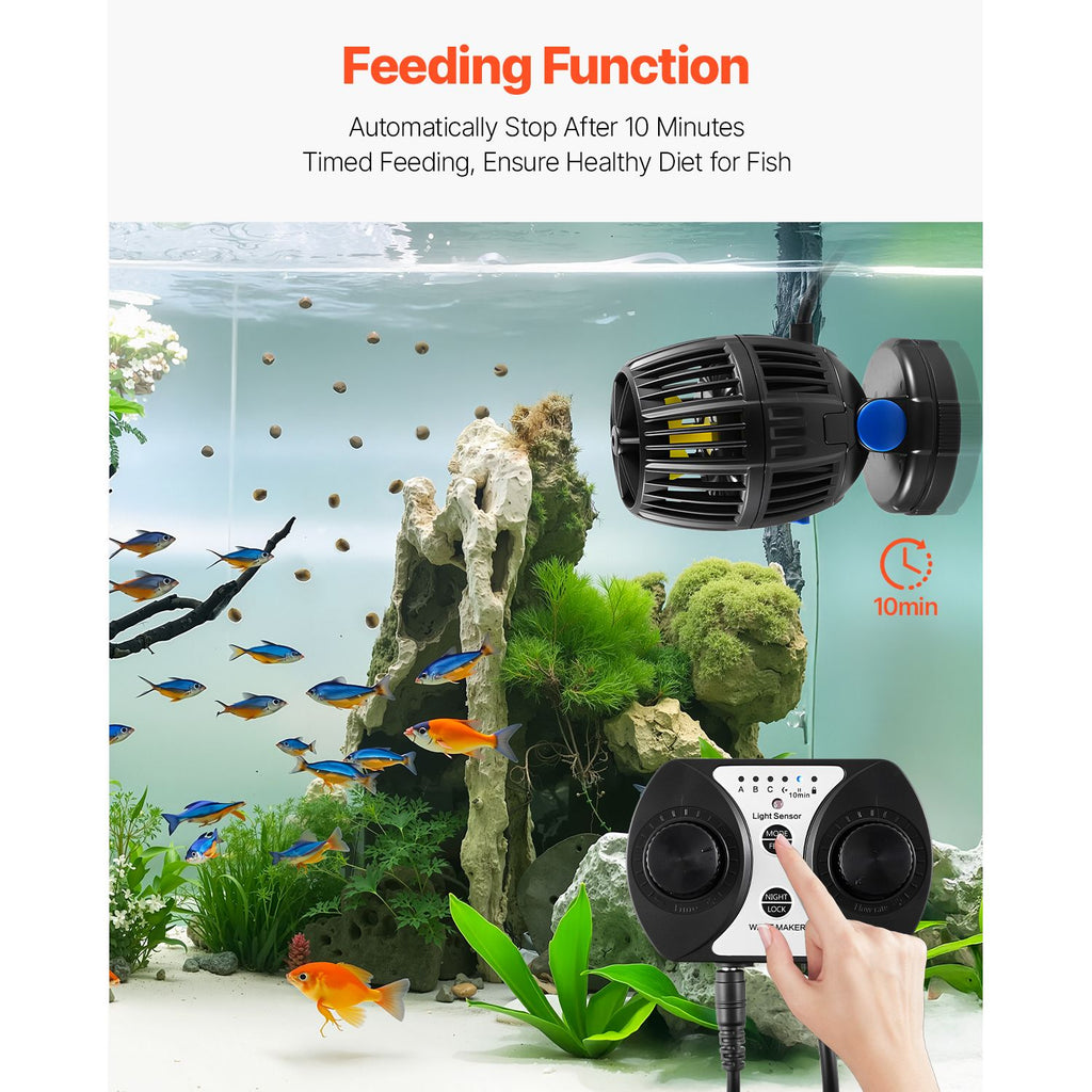 Powerful 3963 GPH Aquarium Wave Maker with Quiet DC Pump