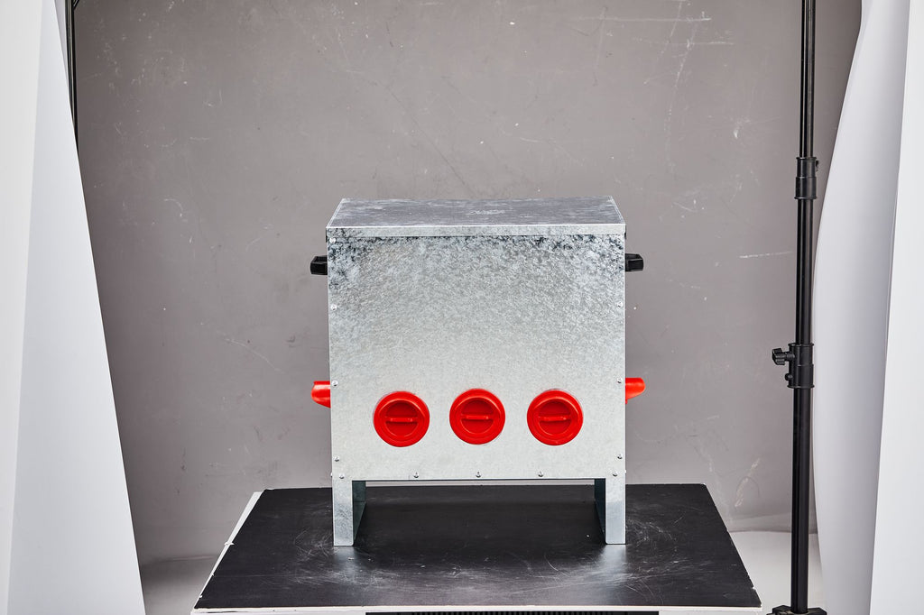 Automatic Chicken Feeder: Rodent-Proof, 5 Ports, Large Capacity Galvanized Steel