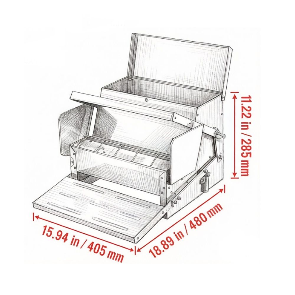 Automatic Chicken Feeder with Capacity and Magnetic Lock