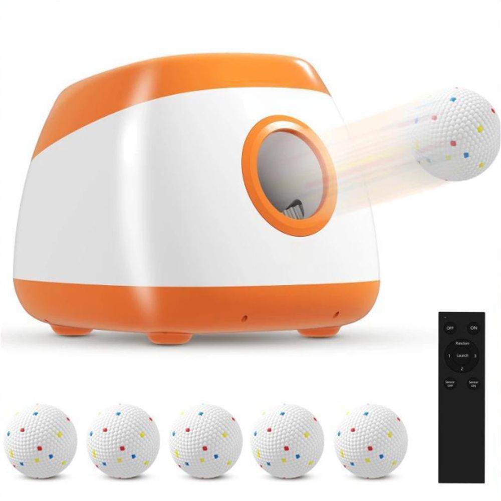 Automatic Dog Ball Launcher with Remote, Orange
