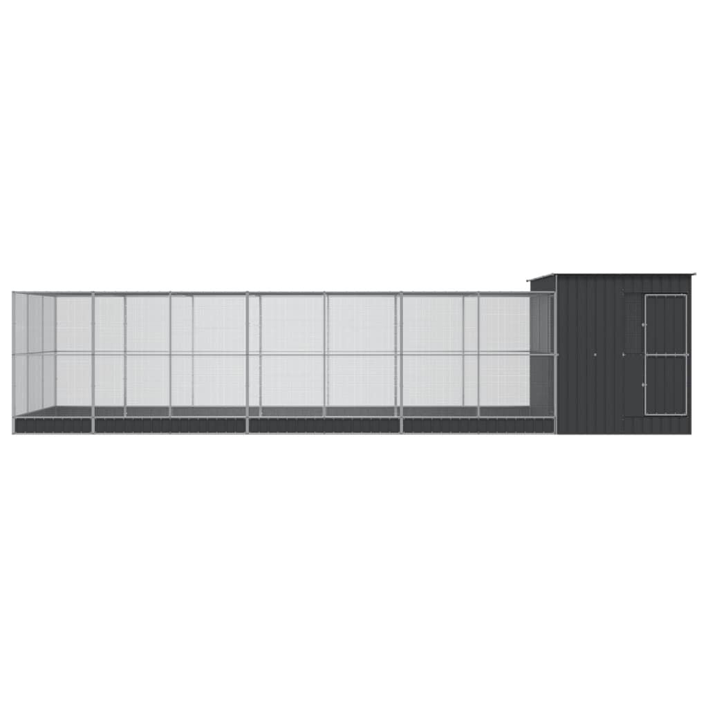Spacious Galvanized structured Aviary with Extension for Birds