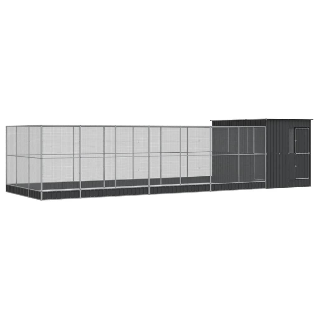 Spacious Galvanized structured Aviary with Extension for Birds