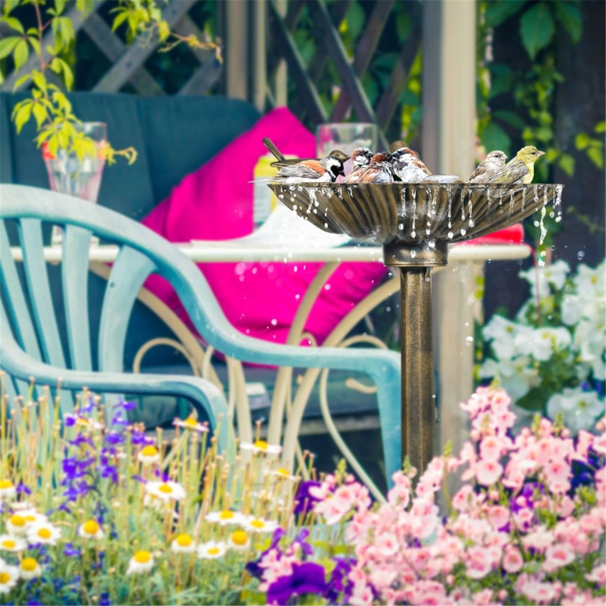 Give Your Feathered Friends a Stylish Place to Bathe and Dine