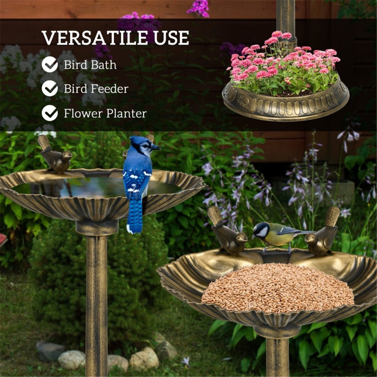Give Your Feathered Friends a Stylish Place to Bathe and Dine