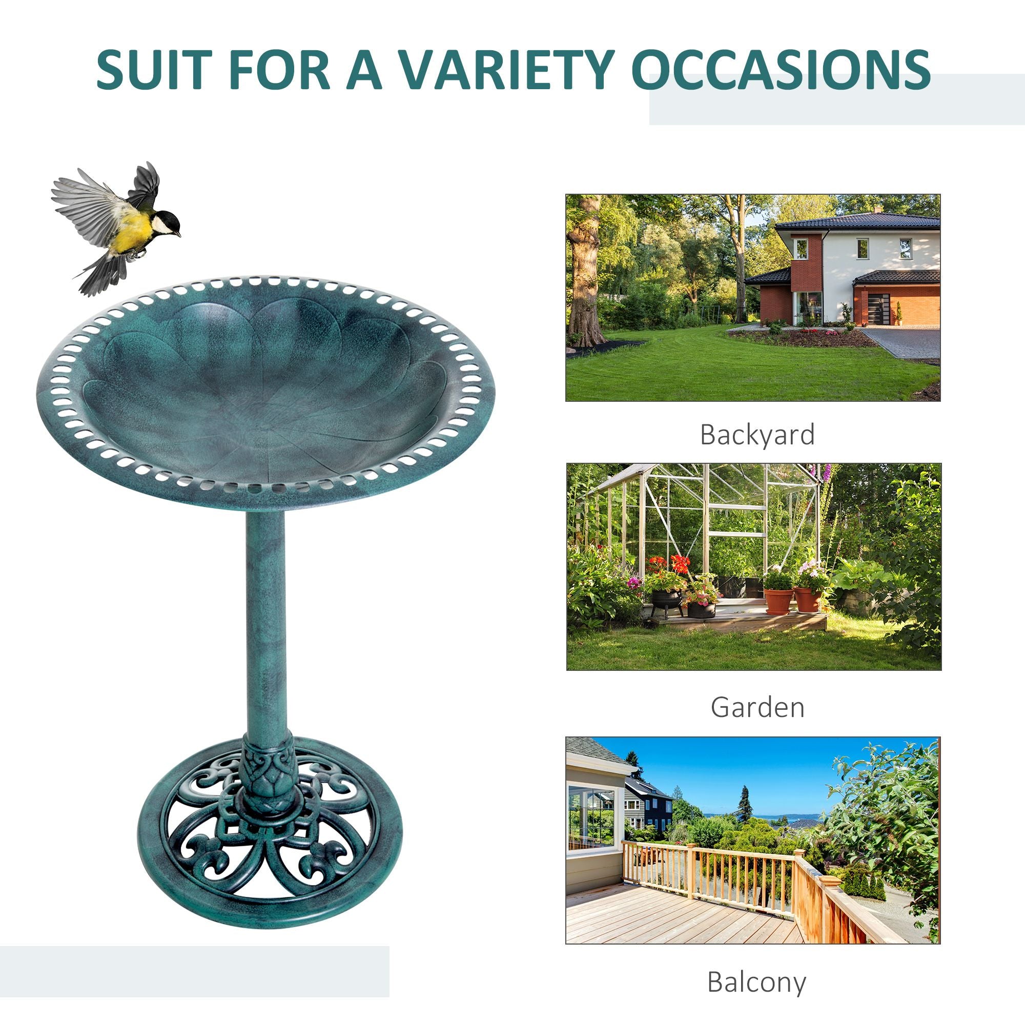 Turn Your Yard into a Bird Haven with This Elegant Bird Bath & Feeder Bowl