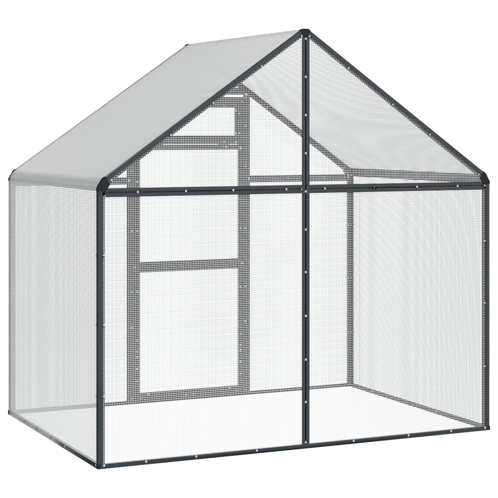 Bird Cage Anthracite 71.46 x 43.50 x 68.31 in Welded Wire Mesh
