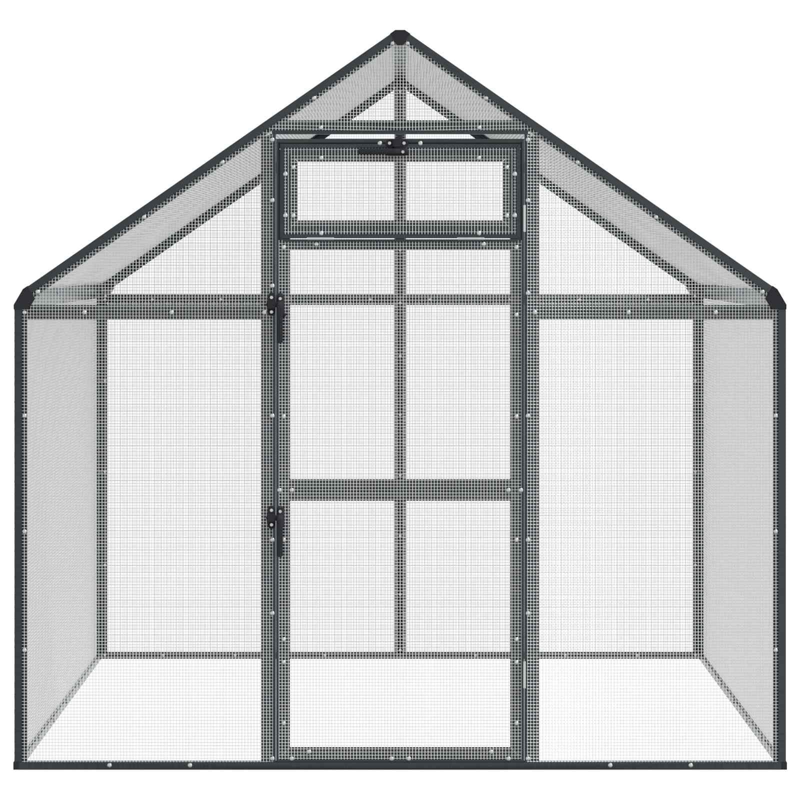 Bird Cage Anthracite 71.46 x 43.50 x 68.31 in Welded Wire Mesh