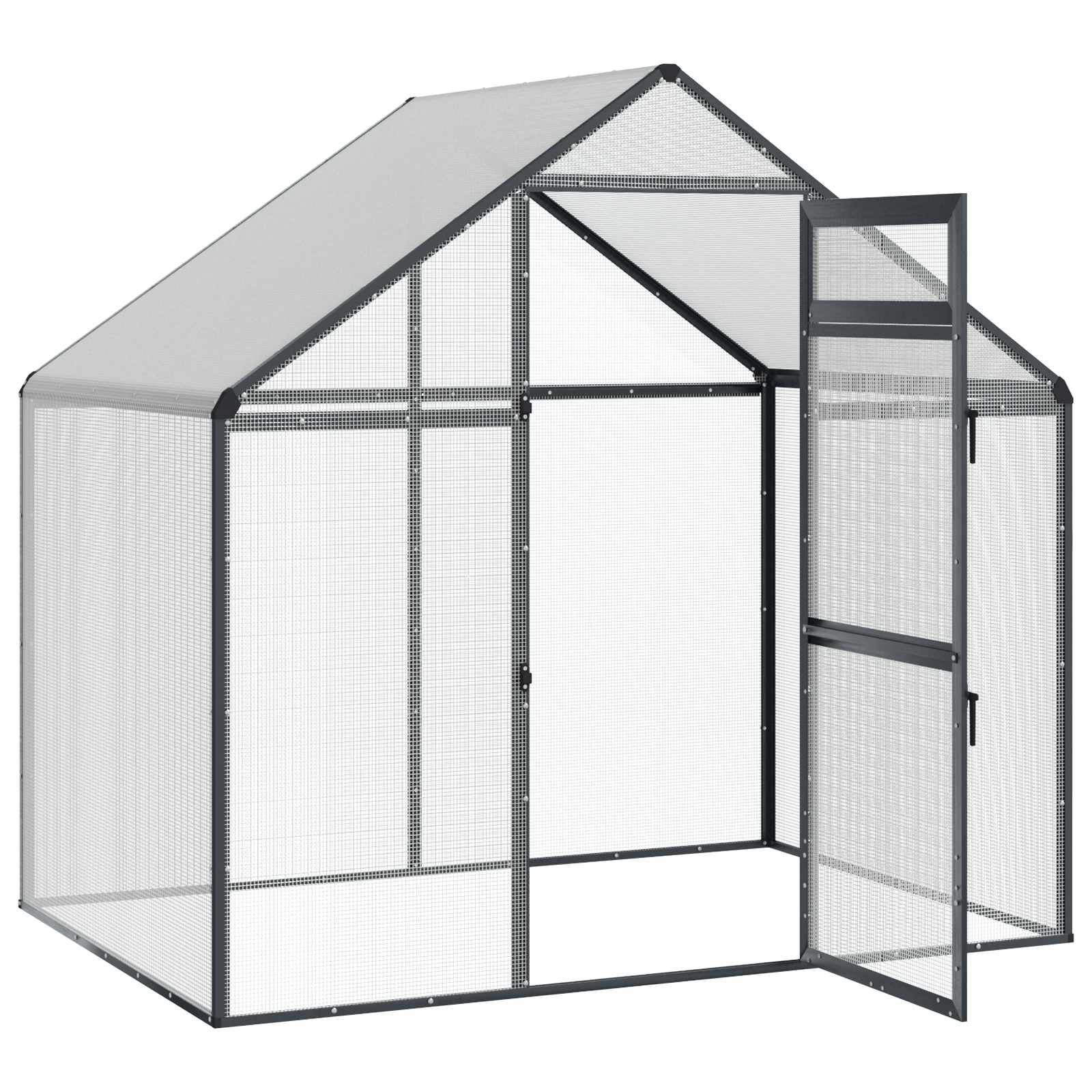 Bird Cage Anthracite 71.46 x 43.50 x 68.31 in Welded Wire Mesh