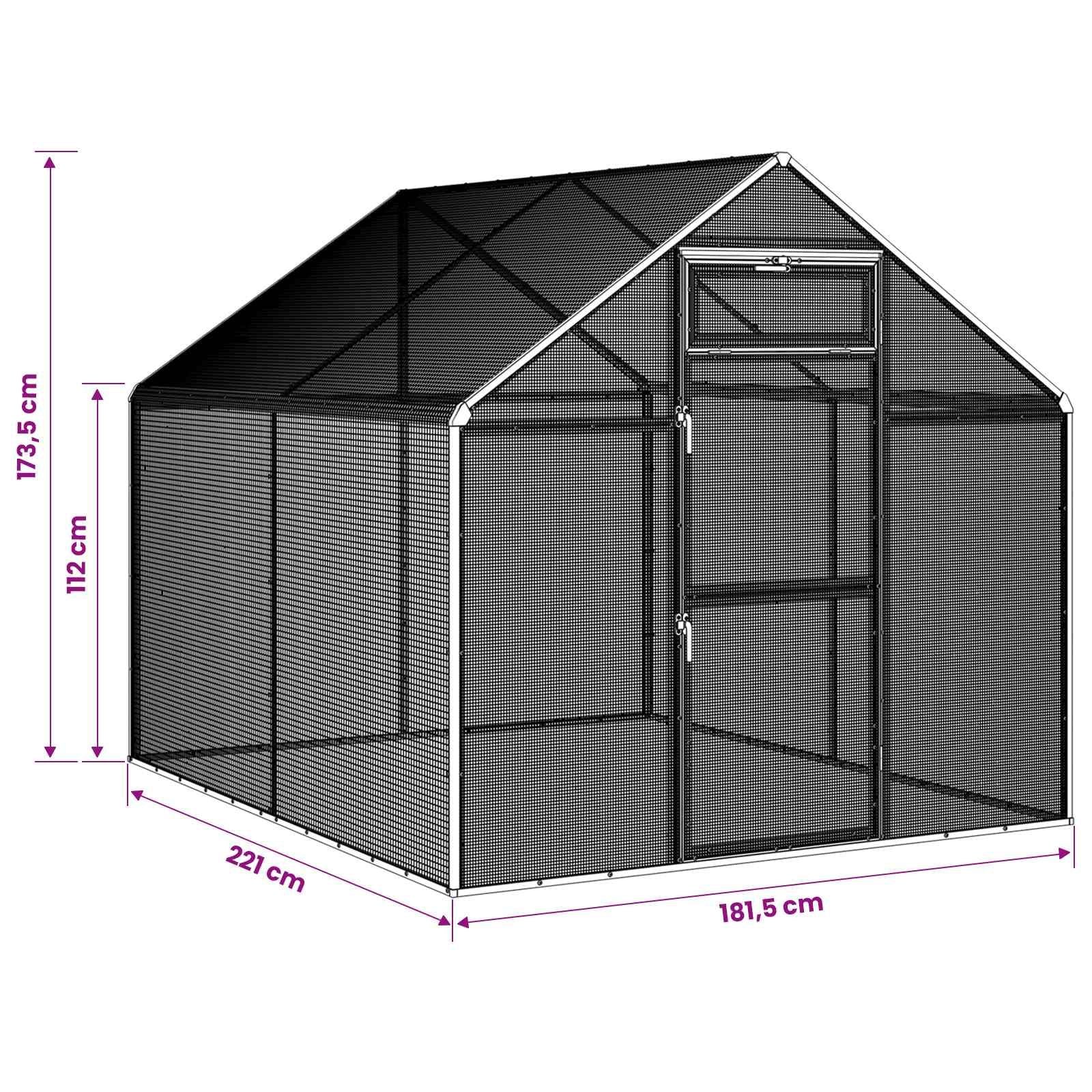 Bird Cage Anthracite 71.46 x 87.01 x 68.31 in Welded Wire Mesh