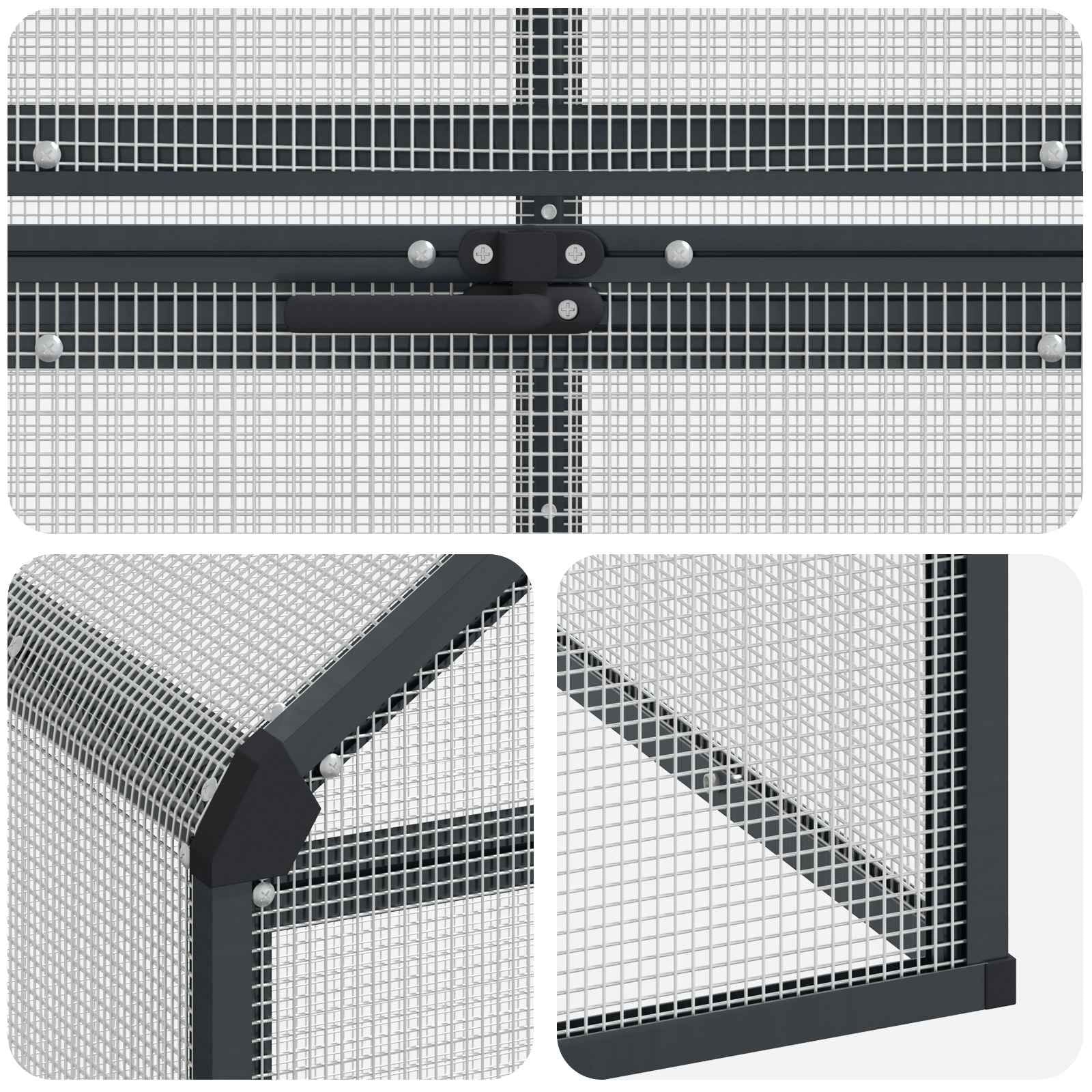 Bird Cage Anthracite 71.46 x 87.01 x 68.31 in Welded Wire Mesh