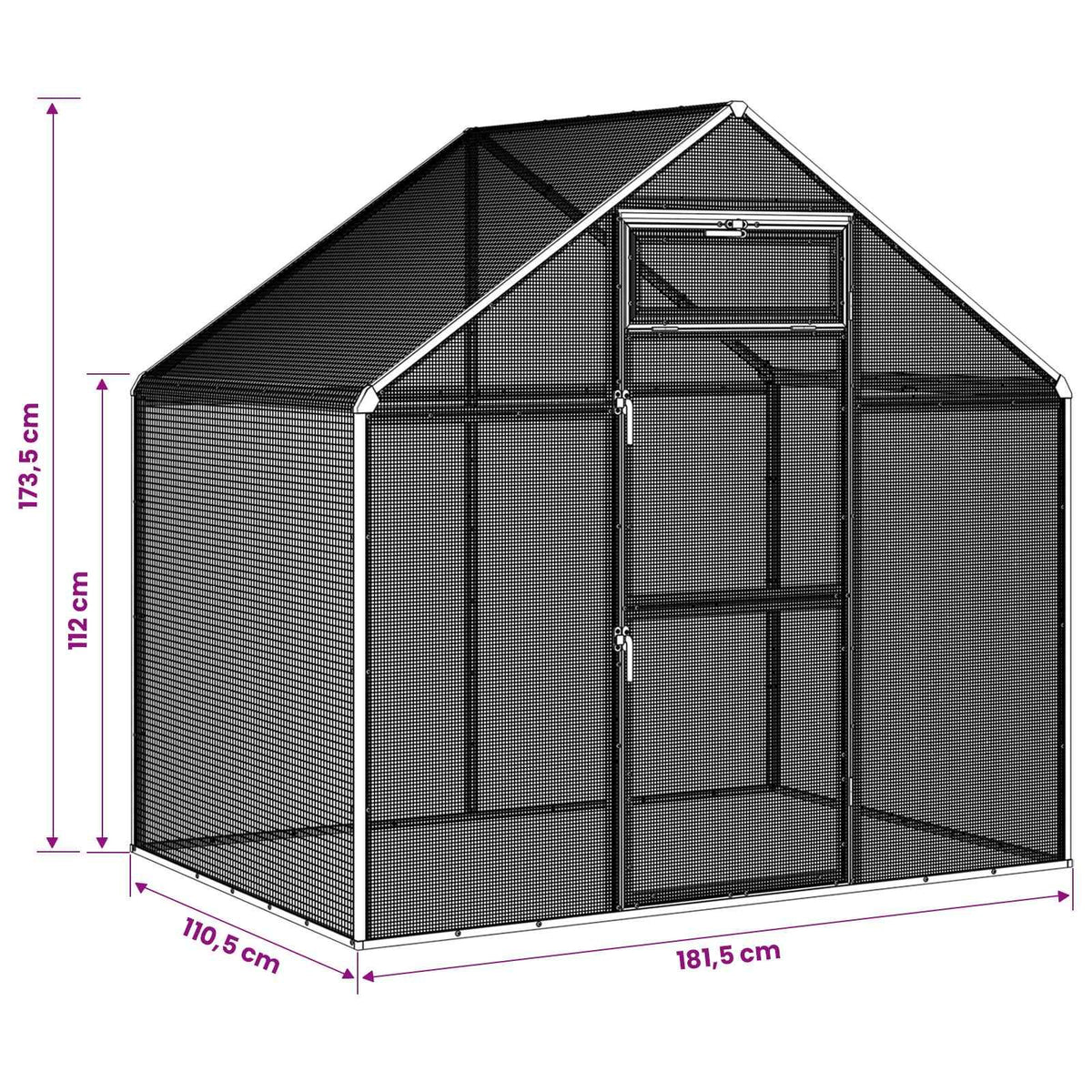 Weatherproof Outdoor Bird Cage with Secure Lock and Viewing Window