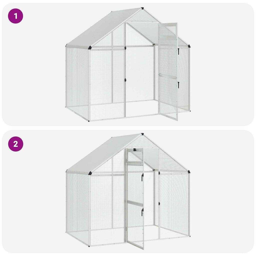 Weatherproof Outdoor Bird Cage with Secure Lock and Viewing Window