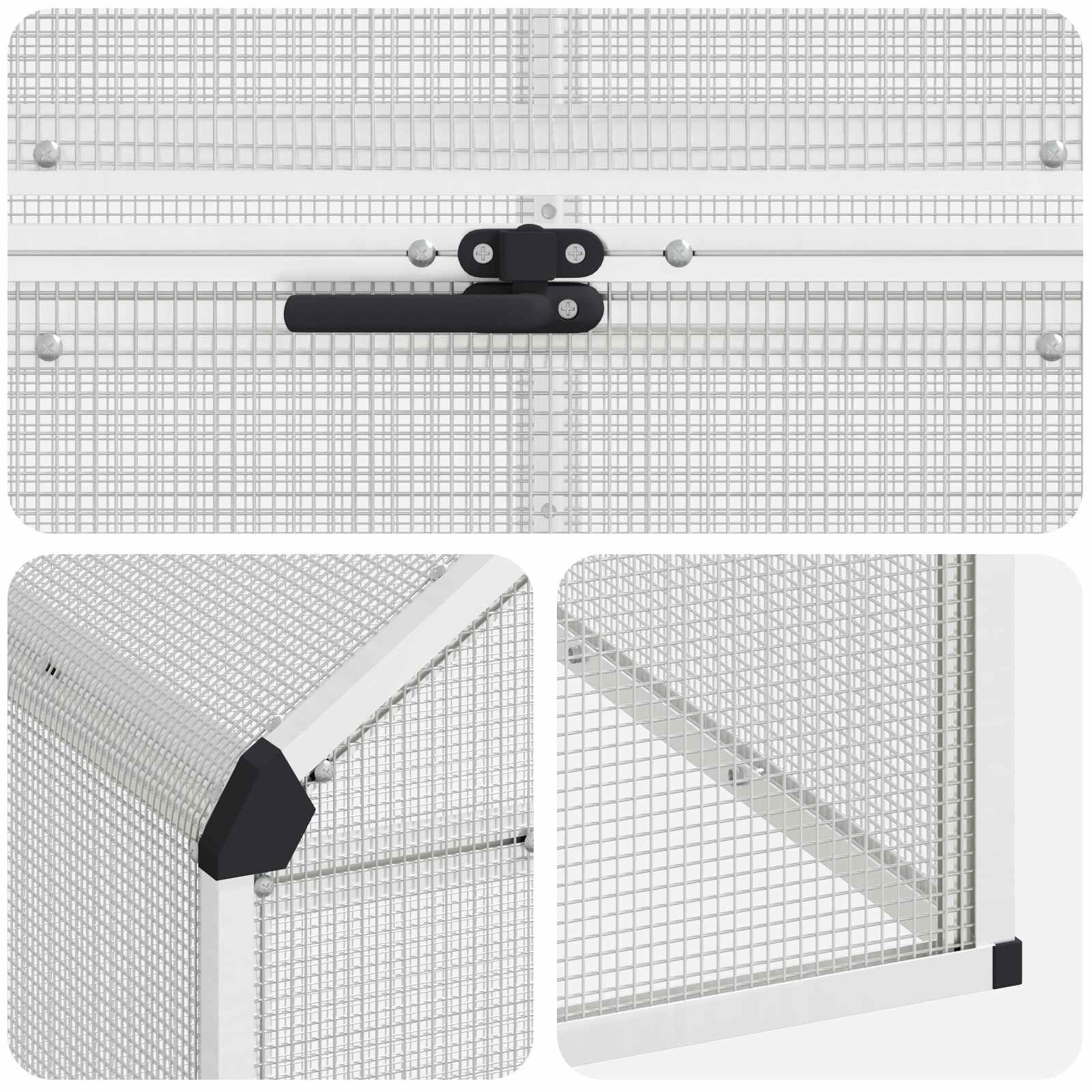 Bird Cage Silver 71.46 x 87.01 x 68.31 in Welded Wire Mesh