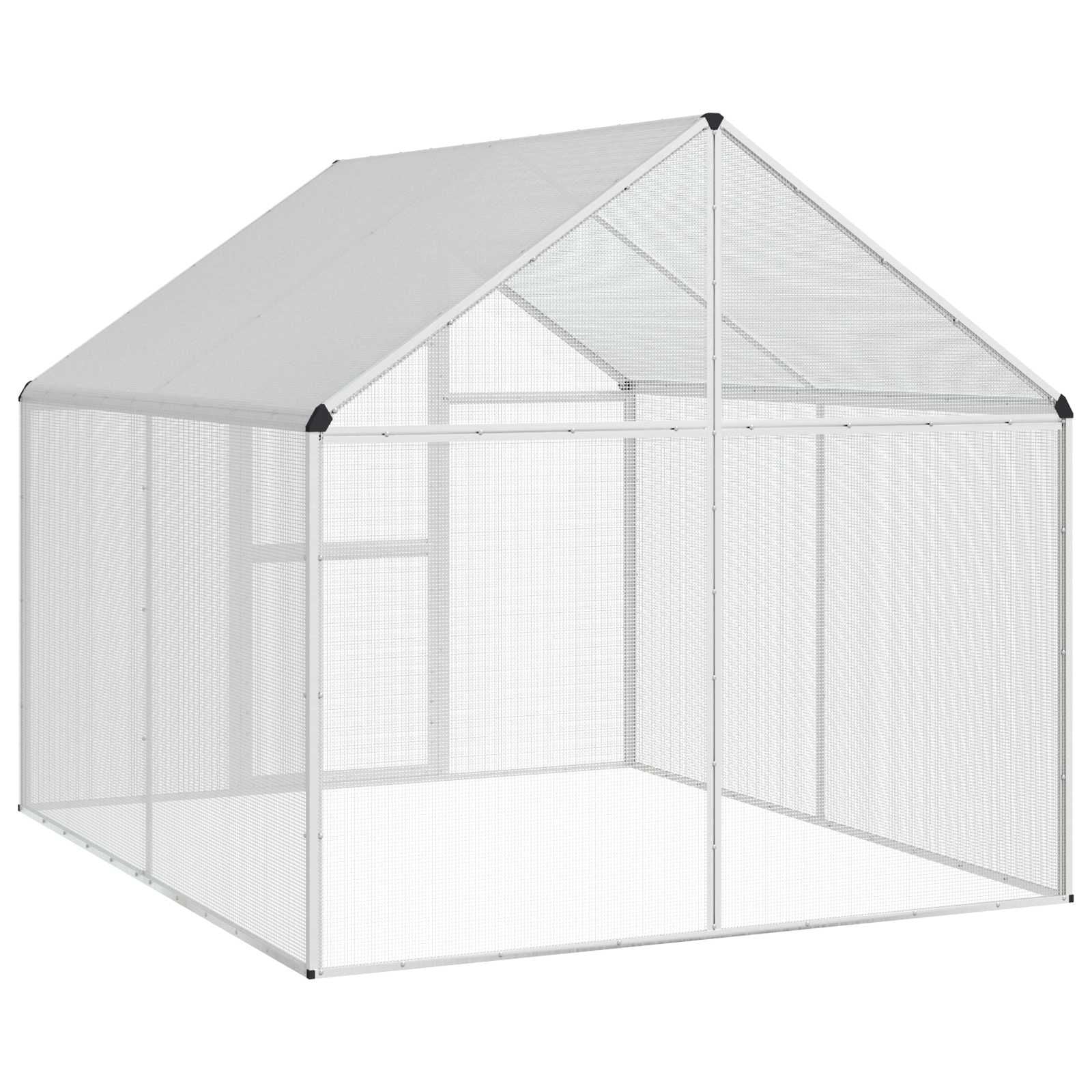 Bird Cage Silver 71.46 x 87.01 x 68.31 in Welded Wire Mesh
