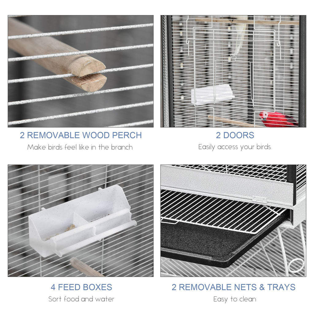 Bird Cage Starter Kit with Detachable Rolling Stand